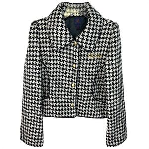 Rare Vintage Y2K Beyonce House of Dereon Plaid Houdstooth Blazer Jacket